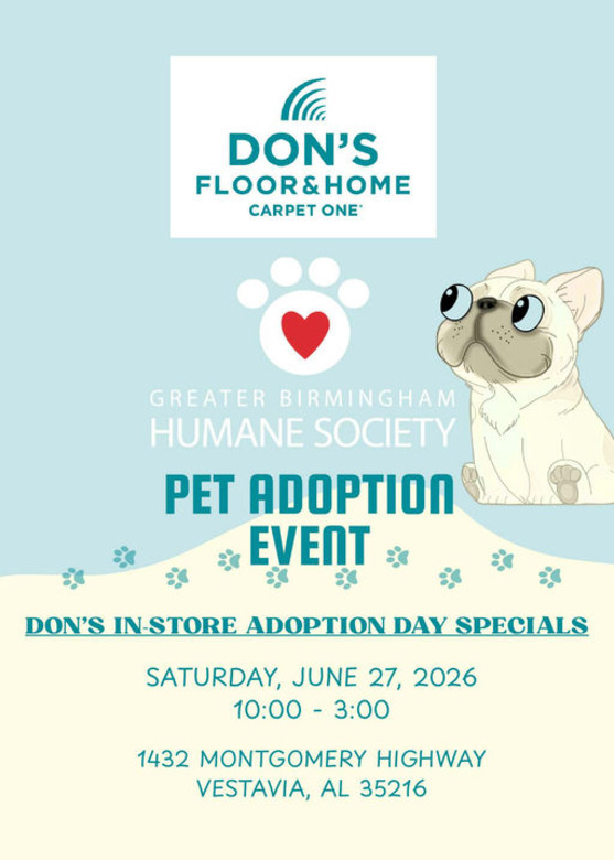 Don's Animal Adoption Event Flyer